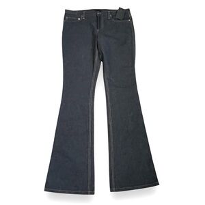 NEW ATM Jeans Flare Bootcut Size 8 Brushed Denim Low Rise Tall Inseam 35"
